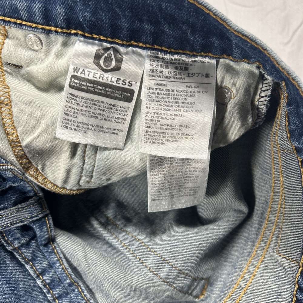 Levi's 514 Jeans Mens 33x34 Blue Denim Straight Fit Workwear Skater Medium Wash - Picture 8 of 11